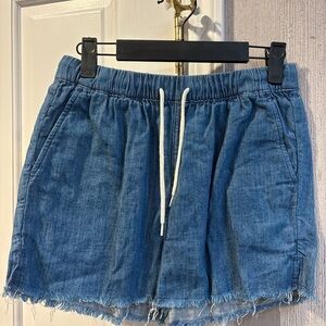Madewell Blue Jean Shorts with Drawstring